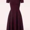 Hollywood Circle Jersey Crepe Dress In Wine