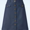 King Louie Caroll Hennite Skirt In Blue -King Louie Shop 247150 King Louie 46957 Skirt Caroll Hennite Blue 230906 009W category