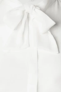 Pussybow Please Blouse In Off White 5 Pussybow Please Blouse In Off White - Image 3