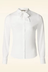 Pussybow Please Blouse In Off White 3 Pussybow Please Blouse In Off White