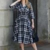 Alinta Lee Swing Dress In Navy Tartan -King Louie Shop 247188 Miss Candyfloss 48526 Dress Swing Navy Tartan 020L category