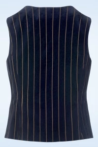 King Louie Bianca Pinstripe Gilet In Midnight Blue 5 King Louie Bianca Pinstripe Gilet In Midnight Blue - Image 3