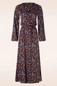 Juliet Wrap Dress In Aubergine