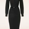 Etta Pencil Dress In Black -King Louie Shop 247258 Vintage Chic 48299 Dress Pencil Black 230904 003W category