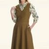 Bookwurm Swing Dress In Khaki -King Louie Shop 247282 Banned 47515 Dress Book Worm Kaki 020M category