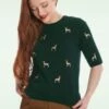 Sweet Deer Jumper In Green -King Louie Shop 247320 Banned 47463 Jumper Sweet Deer Green 020M category