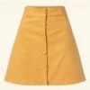 Sundown Corduroy Skirt In Mustard -King Louie Shop 247333 Banned 47471 Skirt Aline Yellow Mustard 230906 004 category