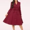 Linda Swing Coat In Red -King Louie Shop 247336 Heart and Roses 48246 Coat Buttons Red 020LW category