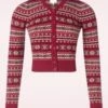 The Fair-est Cardigan In Burgundy -King Louie Shop 247342 Emmy 46762 Cardigan Burgundy Nordic Red 230904 003W category