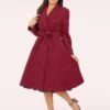 Maddy Swing Coat In Red -King Louie Shop 247350 Heart and Roses 48244 Coat Red 020LW category