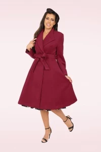 Maddy Swing Coat In Red