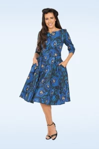Delaney Swing Dress In Blue