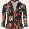 Anna Autumn Garden Blouse In Black And Multi -King Louie Shop 247413 Lalamour 46731 Blouse Multi Flowers Black 09012023 001W category