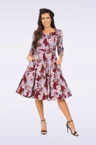 Olivia Swing Dress In Purple