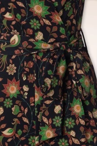 Diana Retro Birds Jumpsuit In Dark Blue And Brown 5 Diana Retro Birds Jumpsuit In Dark Blue And Brown - Image 3