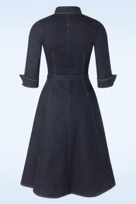 Gloria Swing Dress In Blue 5 Gloria Swing Dress In Blue - Image 3