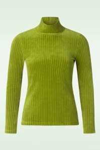 Carmen Turtle Neck Top In Moss