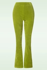 Evi Flared Leggings In Moss