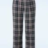 Tara Tartan Trousers In Navy -King Louie Shop 247567 Banned 47397 Trousers Check Blue Navy 230907 004W category