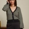 King Louie Violette V Bell Cardi In Black -King Louie Shop 247624 King Louie 46897 Cardi V Bell Violette Black 020LW category
