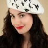 Birdy Beret Hat In Off White -King Louie Shop 247652 Bronte 47280 Baret Birdy White 230913 003W category