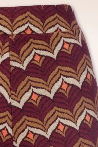 King Louie Lounge Border Flared Pants In Cabernet Red 6 King Louie Lounge Border Flared Pants In Cabernet Red - Image 4