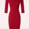 Nova Pencil Dress In Red