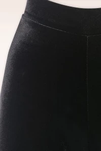 Victoria Velvet Wide Leg Trousers In Black 5 Victoria Velvet Wide Leg Trousers In Black - Image 3