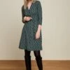 King Louie Emmy Ecovero Morel Dress In Dragonfly Green