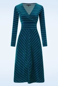 King Louie Lot Moda Midi Stripe Dress In Lapis Blue 5 King Louie Lot Moda Midi Stripe Dress In Lapis Blue - Image 3