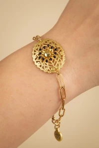 Baroque Bracelet In Black And Gold