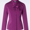 Topvintage Exclusive ~ Belinda Blouse In Purple -King Louie Shop 247853 Heart and Roses 48183 Blouse Satin Purple Ribbon 09152023 005W category
