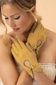 Powder Suki Gloves In Mustard