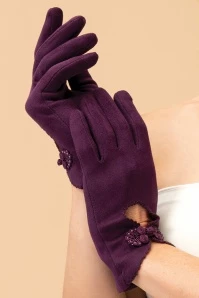 Powder Suki Gloves In Damson
