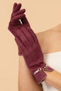 Powder Kylie Gloves In Ruby Red