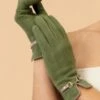 Powder Kylie Gloves In Forest Green