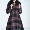 Bunny Forester Tartan Coat In Black -King Louie Shop 247965 Bunny 47557 Coat Fur Blocks Black 021L category