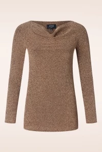 Demy Top In Sparkly Gold