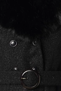 Topvintage Exclusive ~ Taylor Cropped Coat In Black - Image 5