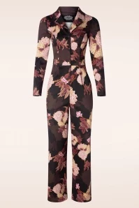 Andrea Flower Jumpsuit In Black
