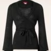 Ballet Wrap Cardigan In Black 2 Ballet Wrap Cardigan In Black -King Louie Shop 248038 Tante Betsy 47672 Cardigan Wrap Black 09152023 005W category