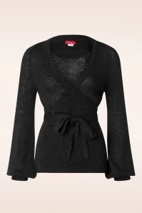 Ballet Wrap Cardigan In Black