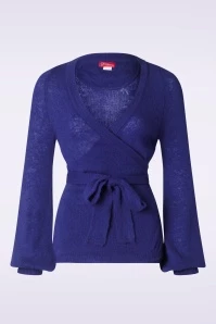 Ballet Wrap Cardigan In Blue