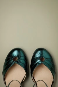 Goldie Mary Jane Pumps In Metallic Green 5 Goldie Mary Jane Pumps In Metallic Green - Image 3