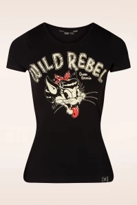 50s Wild Rebel T-Shirt In Black