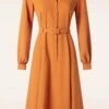 Caterina Flared Dress In Burnt Orange -King Louie Shop 248105 Collectif 48544 Dress Burnt Orange 230920 501W category