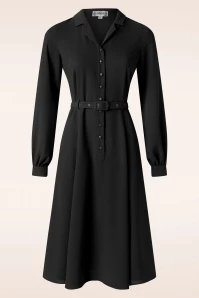 Caterina Flared Dress In Black