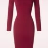Renée Pencil Dress In Wine -King Louie Shop 248159 Vintage Chic 48294 Dress Pencil Wine Red 09192023 003W category