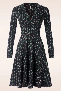 Blutsgeschwister Shalala Tralala Shawl Dress In Enchanted Garden