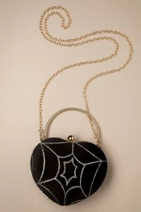 Lou Spiderweb Heart Bag In Black 5 Lou Spiderweb Heart Bag In Black - Image 3